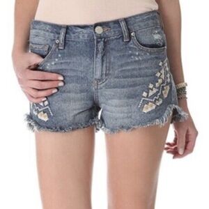 Free People Tulum Distressed Denim Shorts